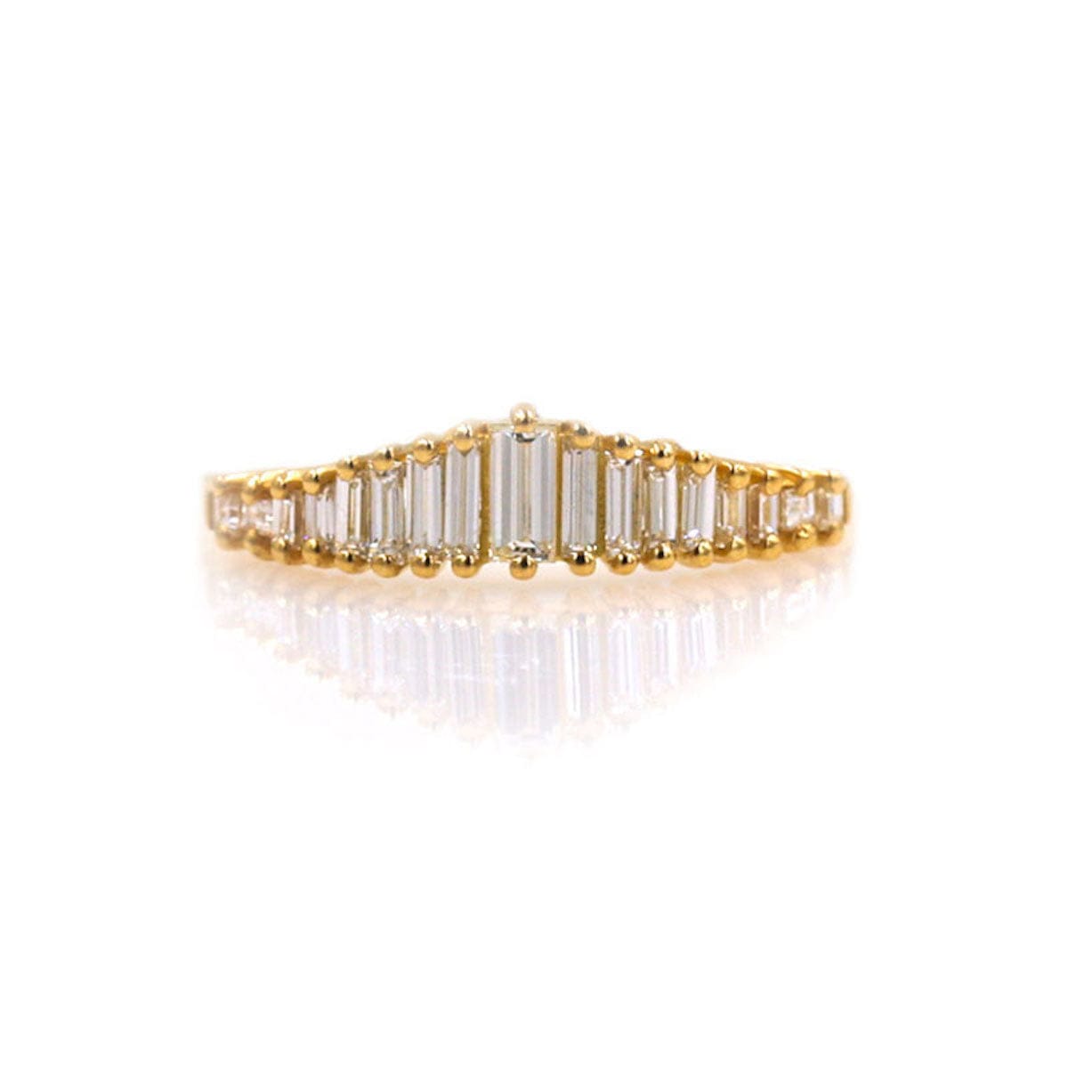 Art Deco Diamond Tiara Ring - Vintage Inspired Bridal Jewelry for Weddings, Prom & Special Occasions