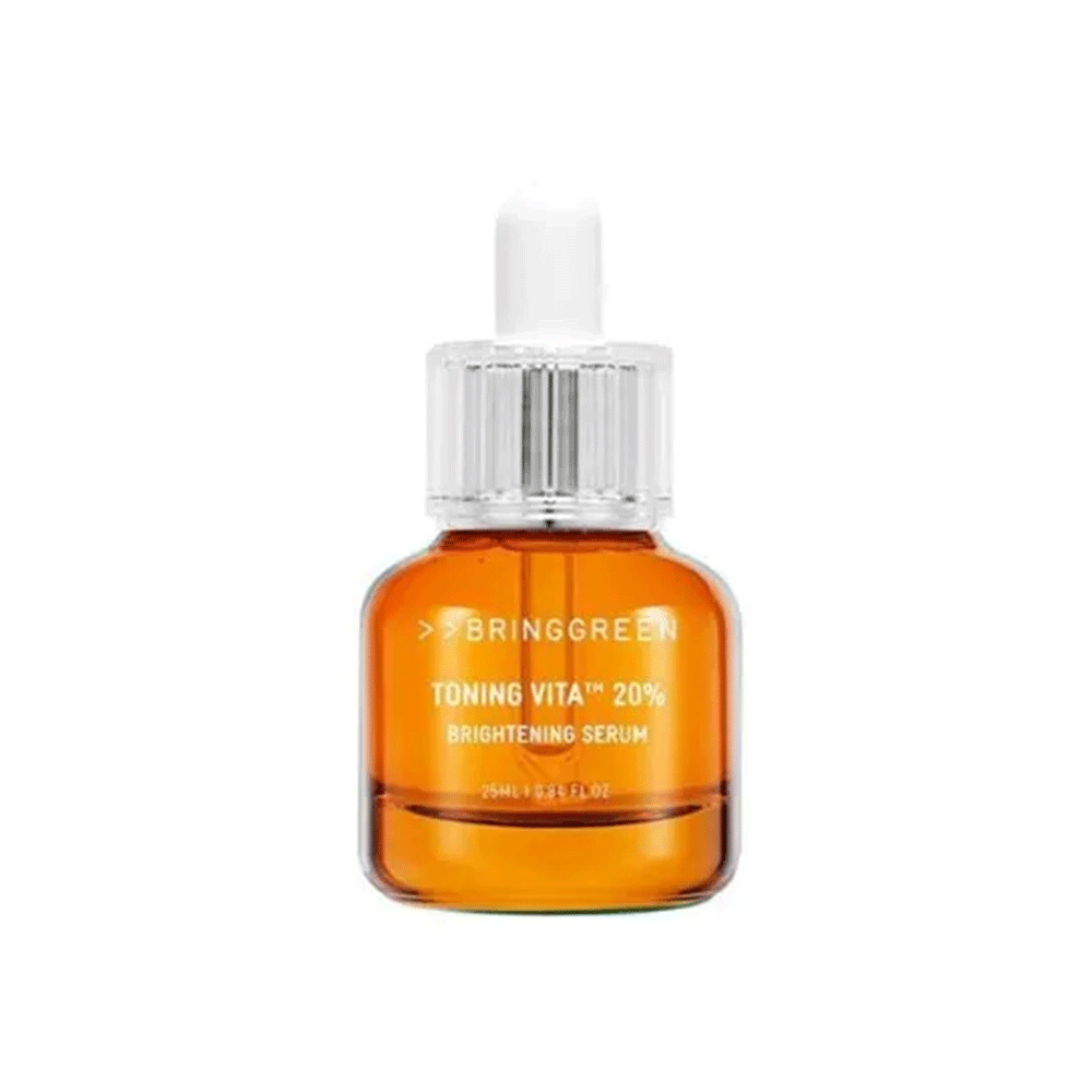 BRING GREEN Toning Vita 20% Brightening Serum 25ml - Vitamin C Face Serum for Glowing Skin, Dark Spot Corrector & Even Skin Tone - Perfect for Daily Skincare Routine & Nighttime Use