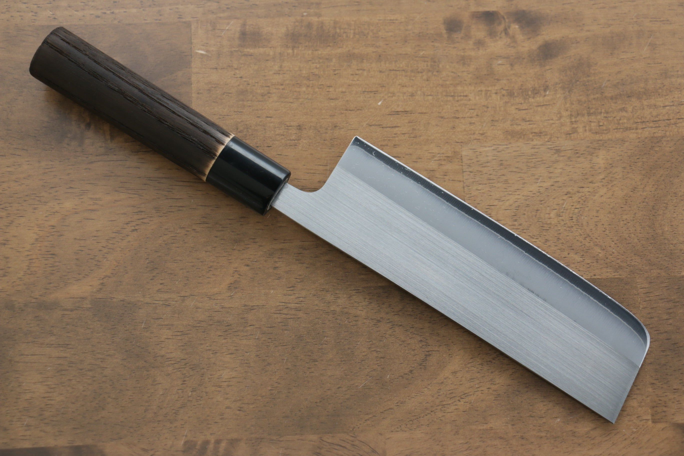 Premium Seisuke SRS13 Nakiri Knife 165mm - Japanese High Carbon Steel Blade with Burned Chestnut Wood Handle - Perfect for Vegetable Chopping, Slicing & Precision Kitchen Tasks