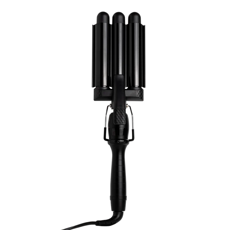 Styling Pro Mini Waver Hair Curling Iron - 3 Barrel Waver for Beach Waves & Textured Hairstyles | Perfect for Home Use, Travel & Salon Styling