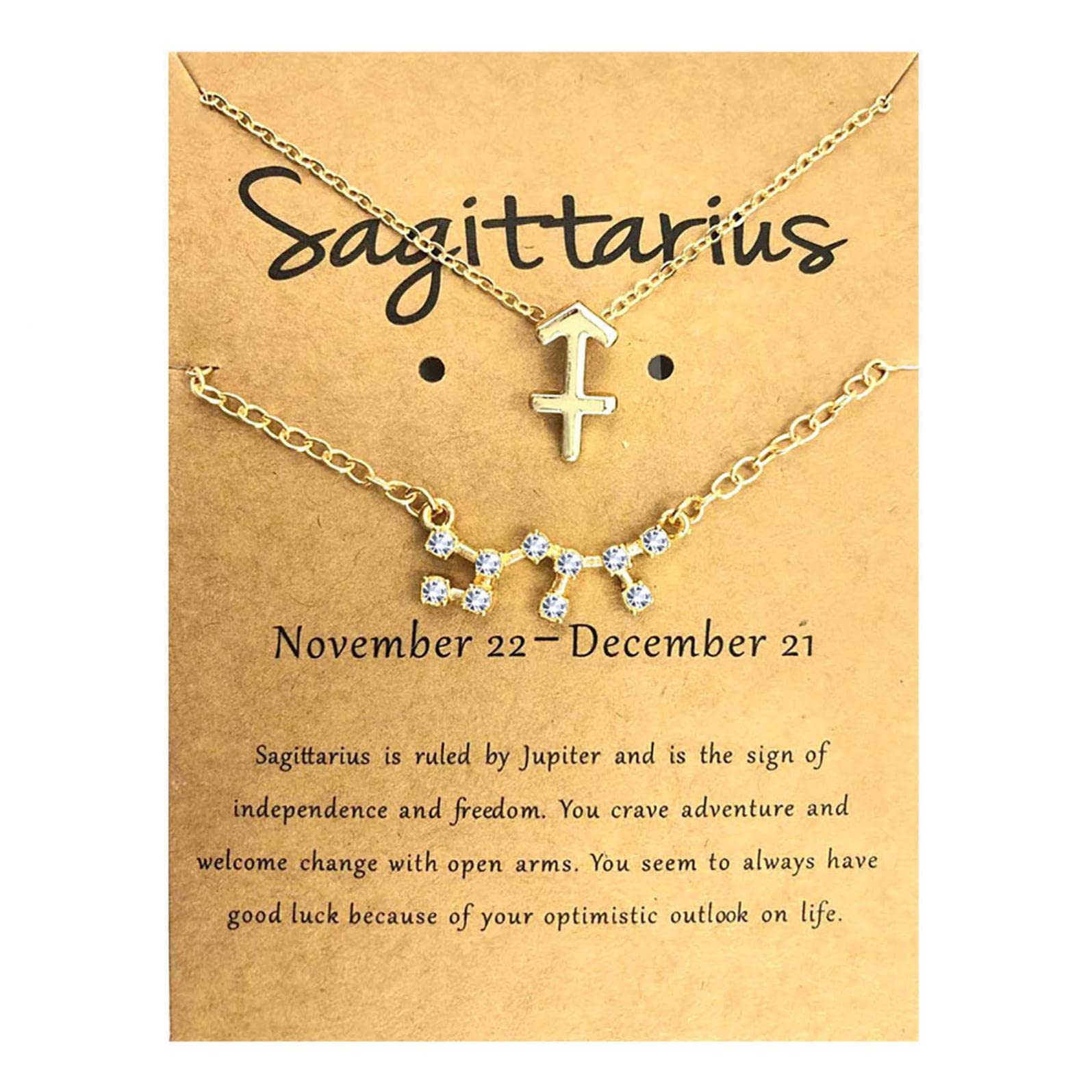 2021 Women's Valentine's Day Jewelry Set - 12 Constellation Necklace & Diamond Bracelet with Zodiac Card | Astrology Birthday Gift for Women & Girls | Perfect for Valentine's Gifts, Birthday Presents & Fashion Accessories