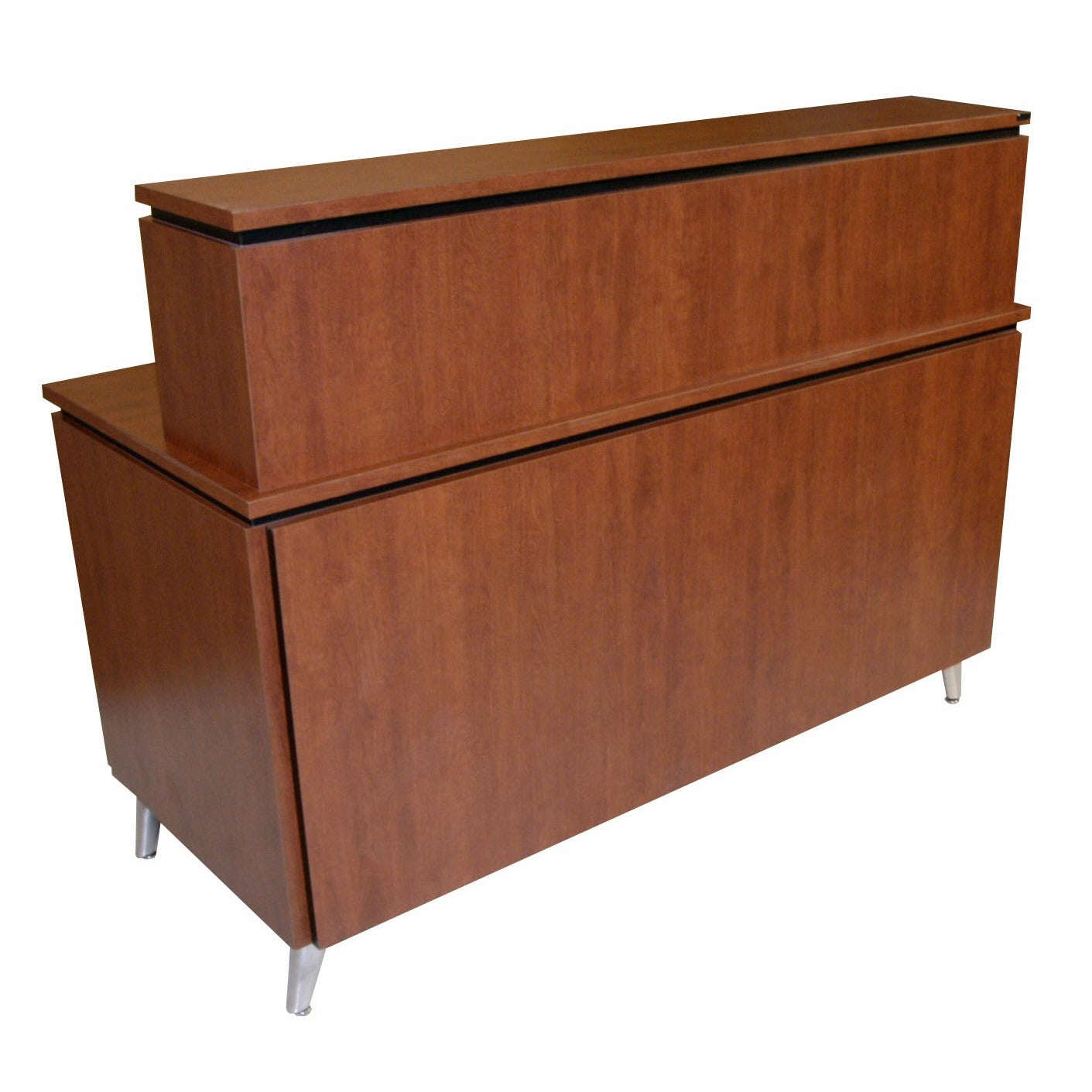 Modern Reception Desk for Offices & Lobbies - Neo Beta Professional Front Desk with Storage | Perfect for Corporate, Hotel, and Clinic Waiting Areas