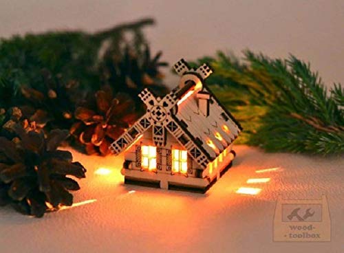 3D Wooden Christmas Village Puzzle - DIY Gingerbread House Building Kit for Kids & Adults, Holiday Tree Ornaments & Home Decor, Perfect for Family Crafting & Seasonal Displays