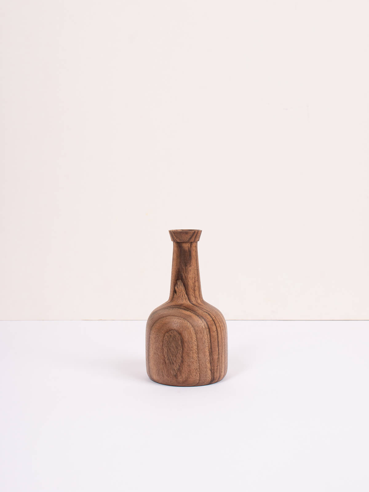 Stevie Walnut Wood Mini Vase - Handcrafted Small Decorative Vase for Flowers, Succulents & Home Decor - Perfect for Tabletop, Shelf Display & Wedding Centerpieces