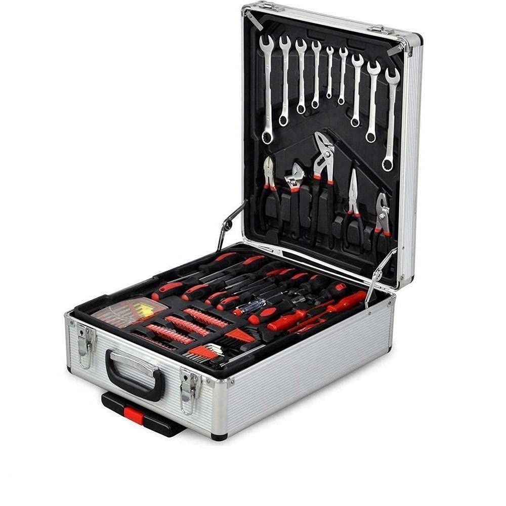 799-Piece Portable Hand Tool Kit with Wrenches, Sockets & Rolling Trolley Case - Complete Mechanics Tool Set for Home Improvement, Auto Repair & DIY Projects | Multi-Tool Organizer & Storage Solution