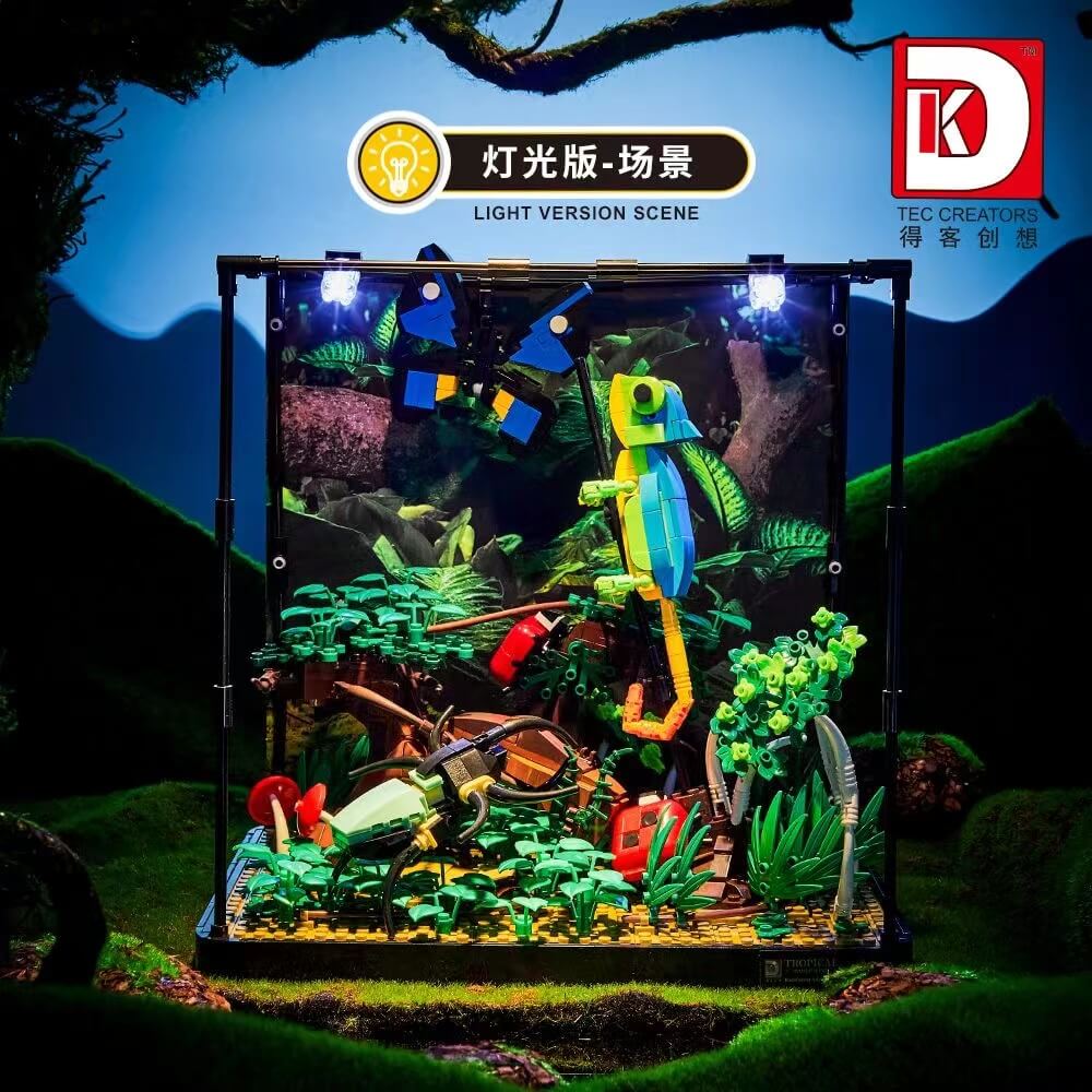 DK 7021 Tropical Rainforest Print Backpack - Durable School & Travel Bag for Outdoor Adventures