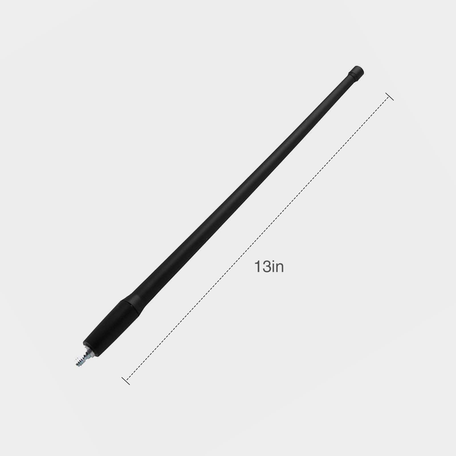 AUXMART 13 Inch Flexible Rubber Antenna Replacement for Jeep Wrangler JK JL (2007-2019) - Durable Car Accessory for Off-Roading & Daily Commute