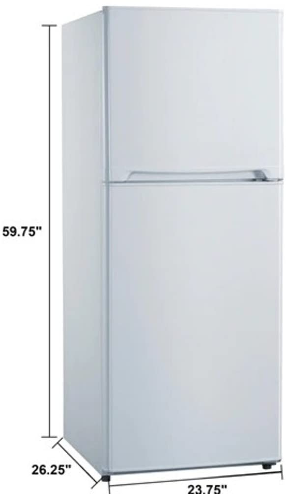 Avanti 11.6 Cu.Ft Compact Refrigerator with Top Freezer - Freestanding Reversible Door Design, Adjustable Temperature Control & Frost-Free Defrost - Perfect for Apartments, Condos, Dorms & Small Kitchens (White)
