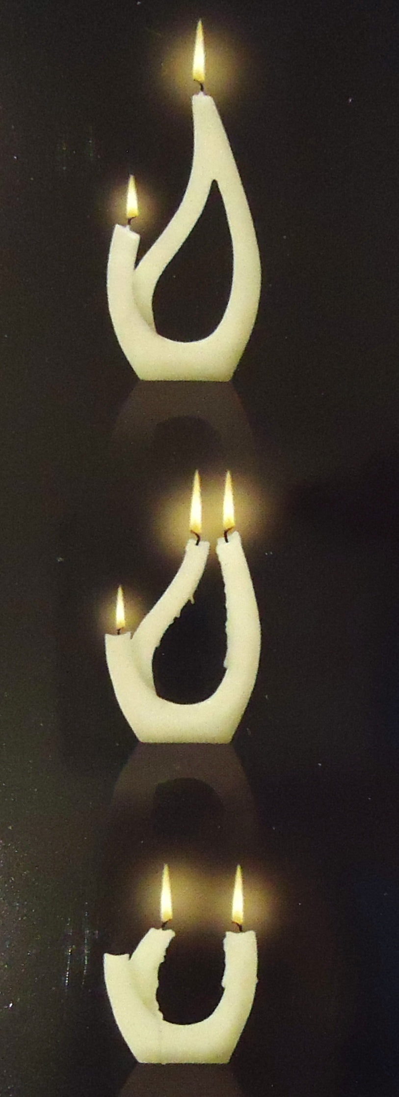 Multi Flame Candle - Small Gray Lantern for Home Decor, Wedding Centerpieces & Outdoor Ambiance Lighting