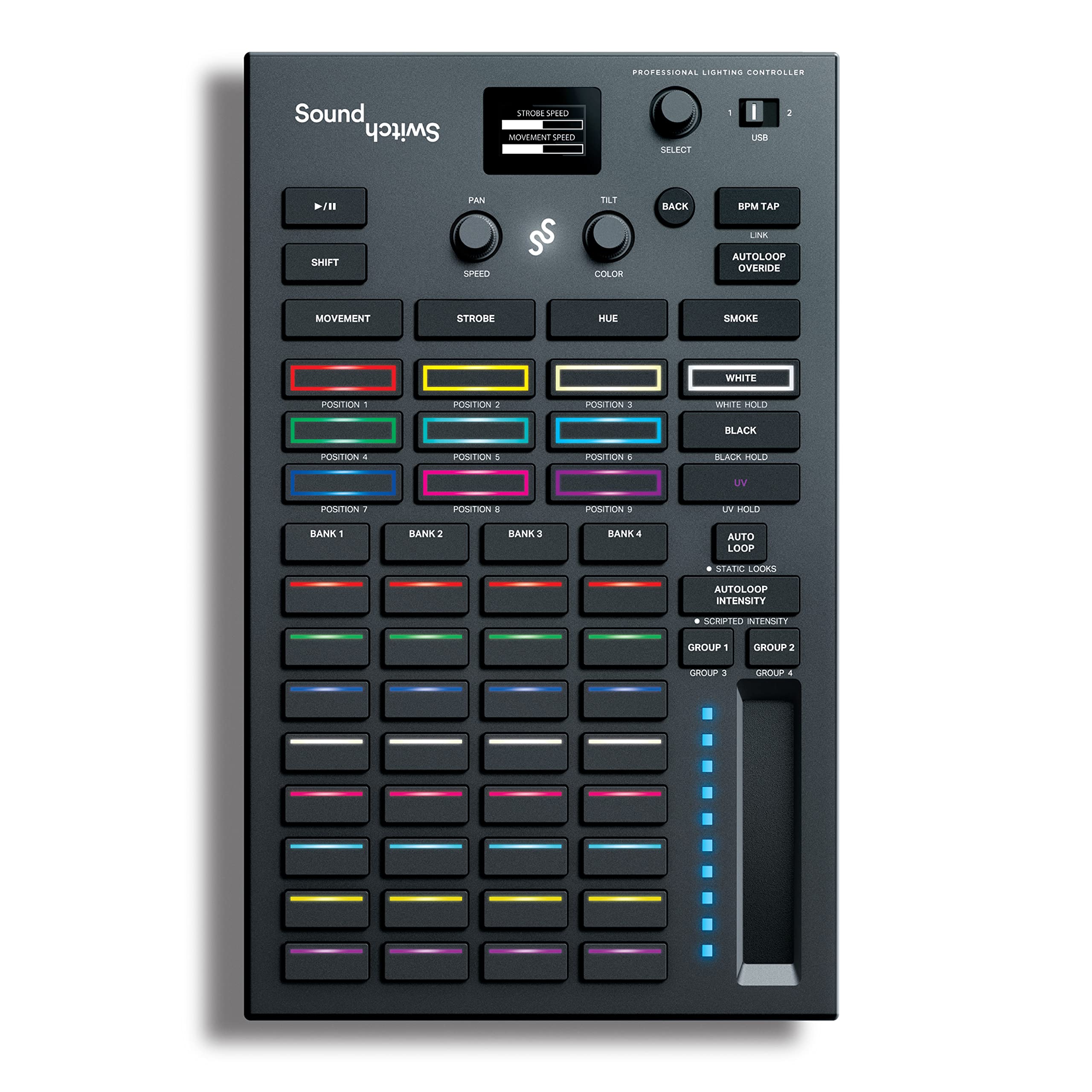 SoundSwitch Control One – Professional DMX DJ Lighting Controller with 3-Month Software License | DMX & Philips Hue Compatible | Perfect for Clubs, Stages & Home DJ Setups