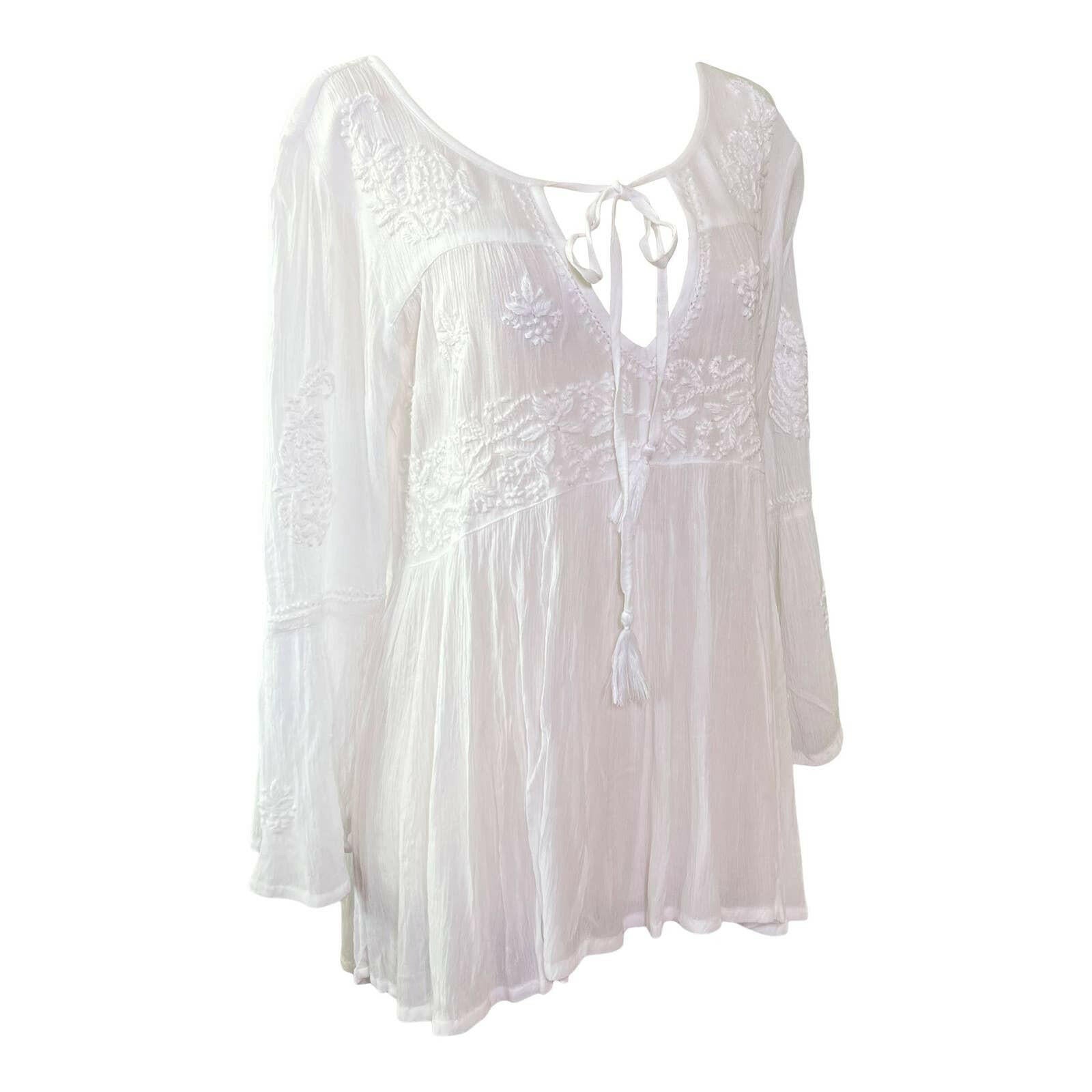 Hand Stitched Embroidered Blouse for Women - Elegant White Cotton Top with Floral Design | Perfect for Casual Wear, Office Outfits & Special Occasions