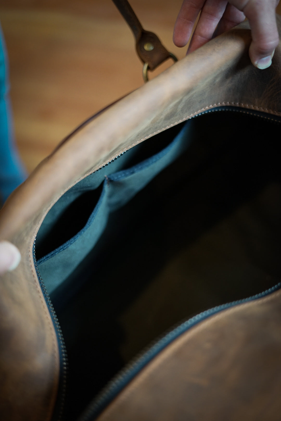 Premium Rancher Duffle Bag - Two Tone Chocolate Mocha & Brown Sugar Brown - Perfect for Travel, Work & Outdoor Adventures