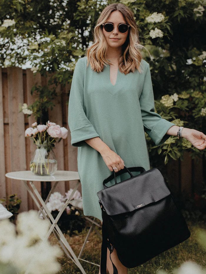 Storksak St James Genuine Leather Diaper Bag for Moms - Perfect for Baby Essentials, Travel & On-the-Go Parenting
