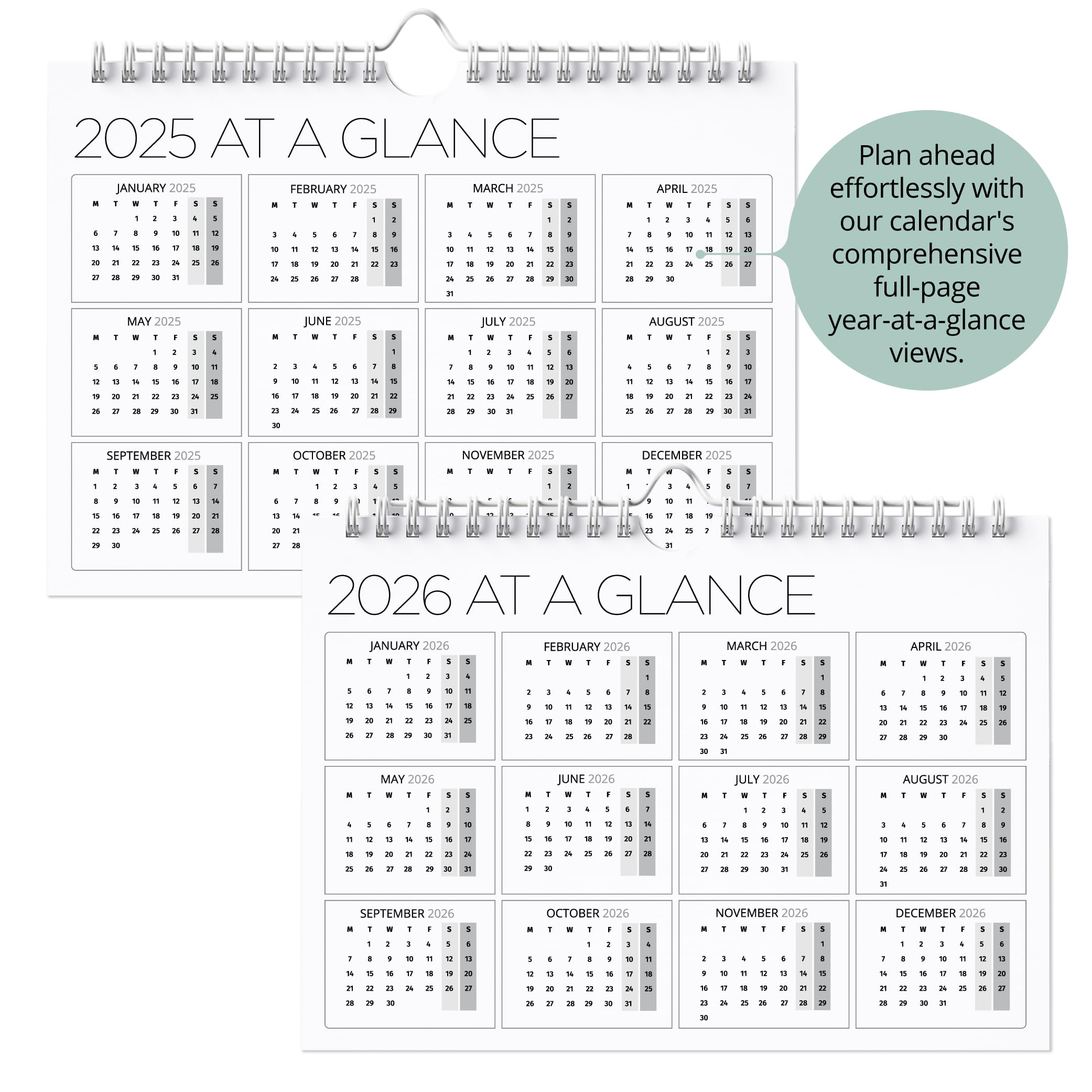 2025-2026 Wall Calendar | 18-Month Planner from July 2025 to June 2026 | Customizable Desk Calendar with Landscape Design | Perfect for Home, Office & School Organization