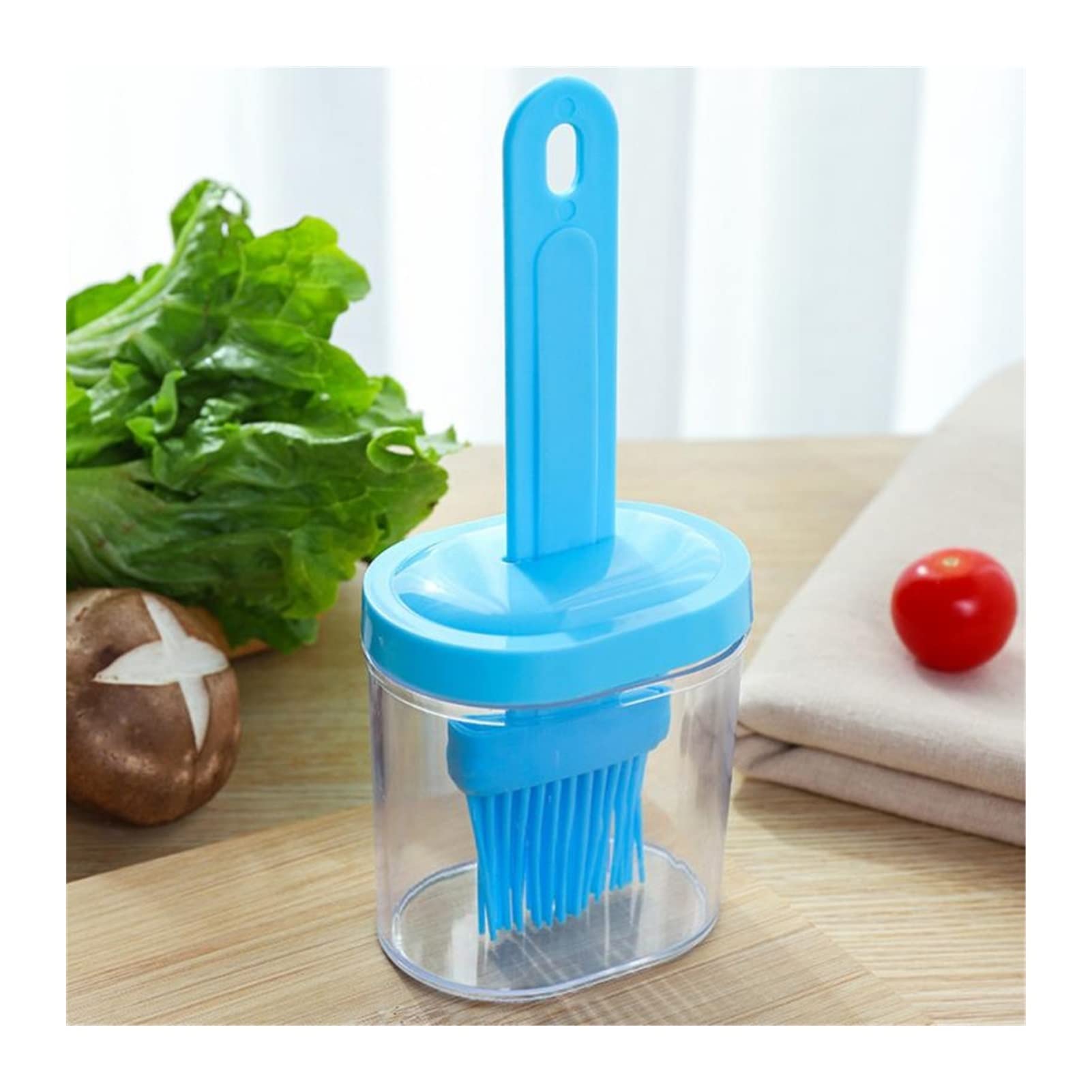 YUNYIN 1-Pack Silicone Basting Brush for Grilling, Baking & Pancakes - Heat-Resistant Oil Brush for BBQ, Kitchen & Camping (Blue) - Perfect for Outdoor Cooking, Backyard Parties & Home Baking