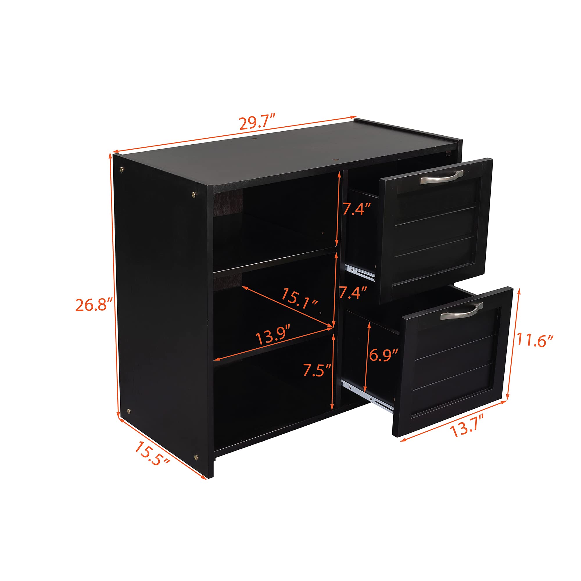 **Harper & Bright Designs Solid Wood Twin Low Loft Bed with Slide, Cabinets & Shelves – Espresso – Kids Bedroom Furniture for Boys & Girls – Perfect for Small Spaces & Playrooms**