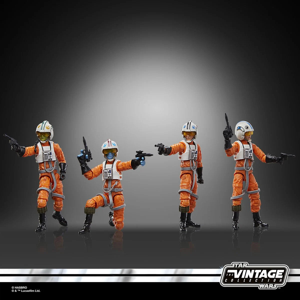 Star Wars X Wing Pilot 3.75 Inch Action Figure Set of 4 - Vintage Collection for Collectors | Perfect for Display, Gifts & Star Wars Cosplay Scenes