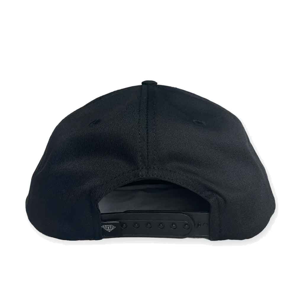 Diamond Outline Snapback Hat - Black | Adjustable Baseball Cap for Men & Women | Perfect for Streetwear, Hip-Hop Fashion & Casual Outfits