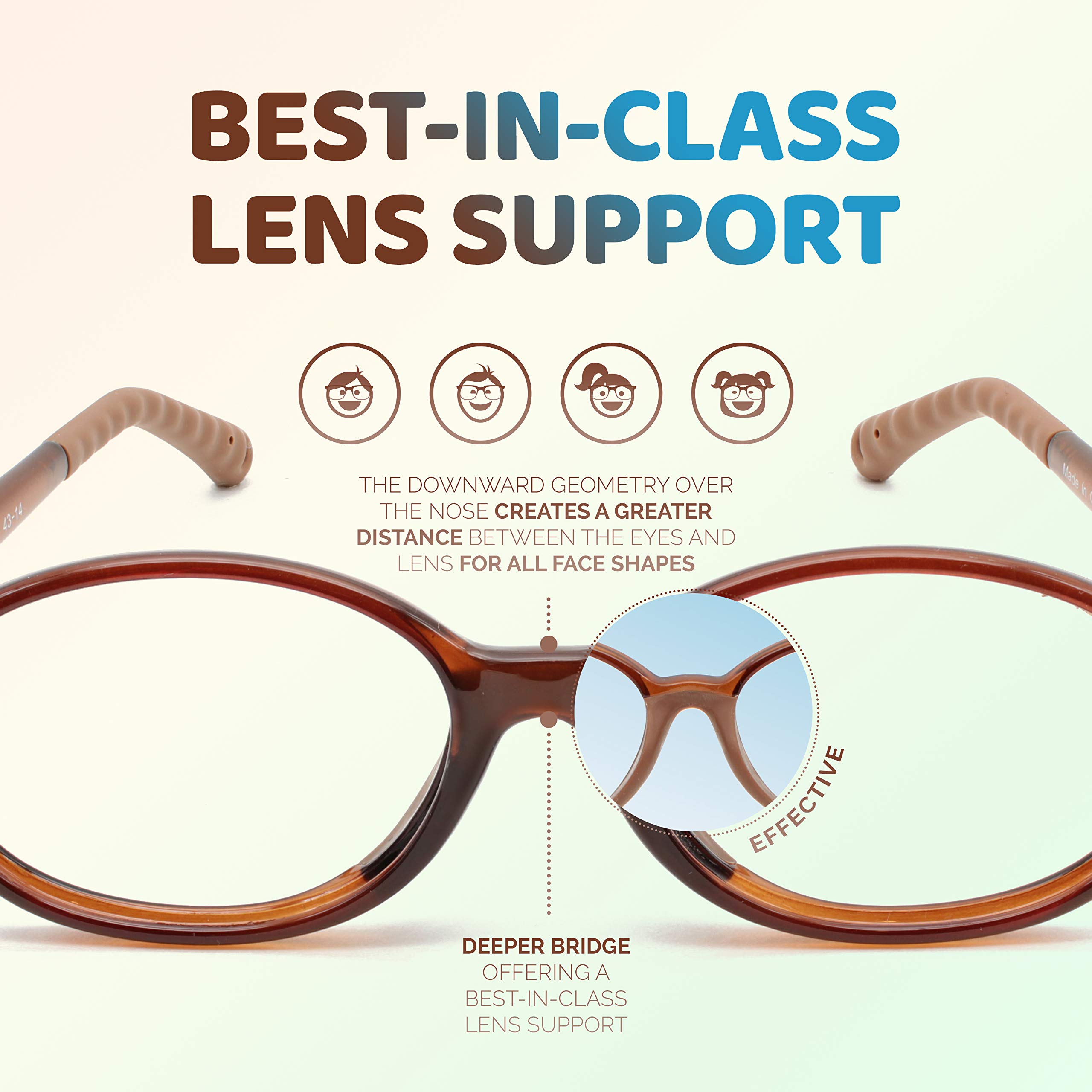 Unbreakable Kids Glasses - Flexible & Durable Children's Eyewear for Active Lifestyles - Perfect for School, Sports, and Everyday Play - Model 3005