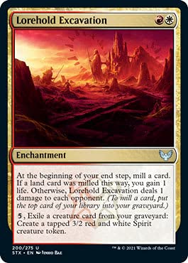 Magic: The Gathering - Lorehold Excavation (200) Foil Card - Strixhaven: School of Mages | MTG Collectible Trading Card Game for Deck Building & Strategy Play