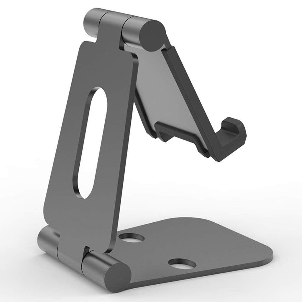 UXZDX CUJUX Adjustable Phone Stand Holder - Universal Smartphone & Tablet Desk Stand, Portable Mobile Phone Dock for Home, Office, Car (Black) - Perfect for Video Calls, Watching Movies & Hands-Free Use