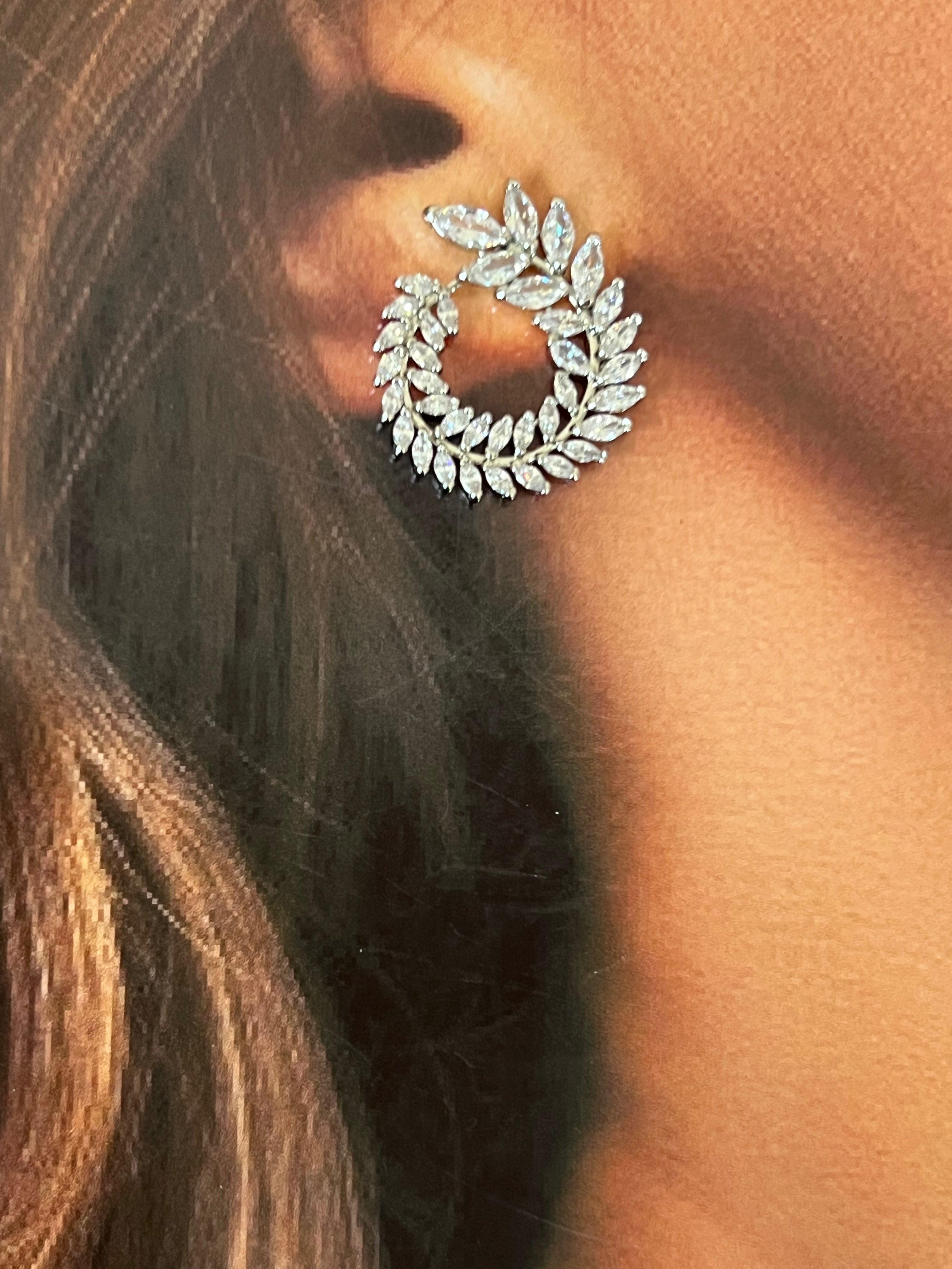 CERSEI Elegant Dangle Earrings with Genuine Swarovski Crystals - Perfect for Weddings, Parties & Special Occasions