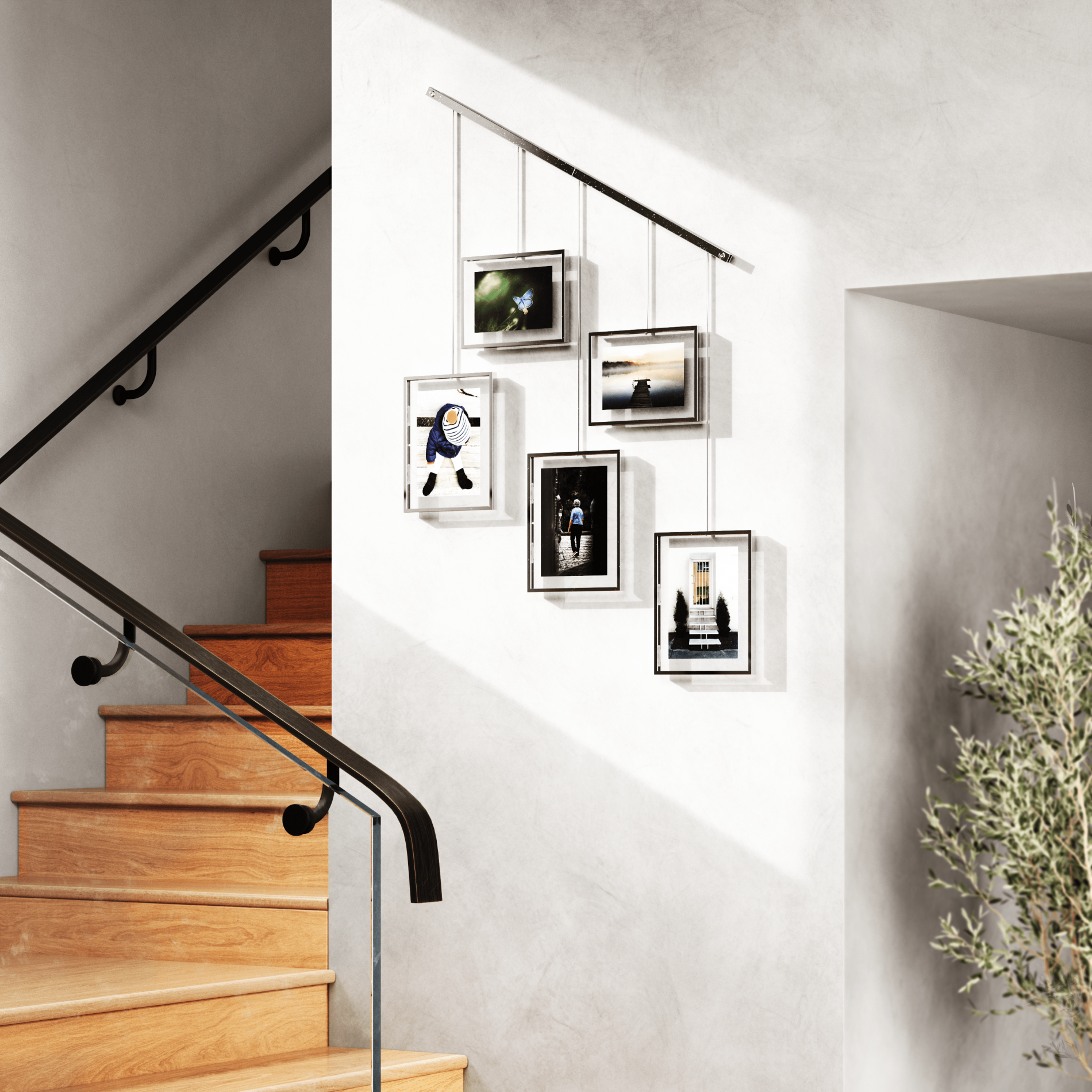 Premium Exhibit Wall Picture Frames Set of 5 - Black Gallery Style Photo Frames for Home Decor, Office Display & Artwork Showcase - Perfect for Living Room, Bedroom or Studio Wall Art Arrangement