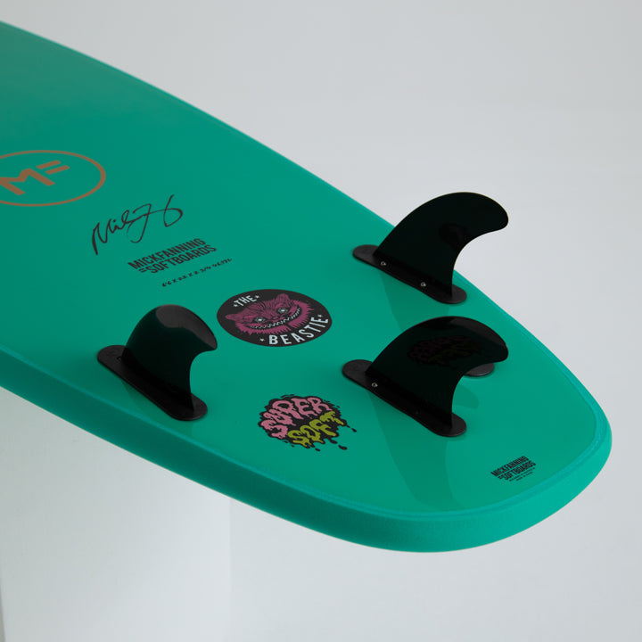 MF Mick Fanning Beastie 8'0 Super Soft Tri Surfboard - Premium Performance Surfboard for All Levels | Perfect for Wave Riding, Training & Beach Fun