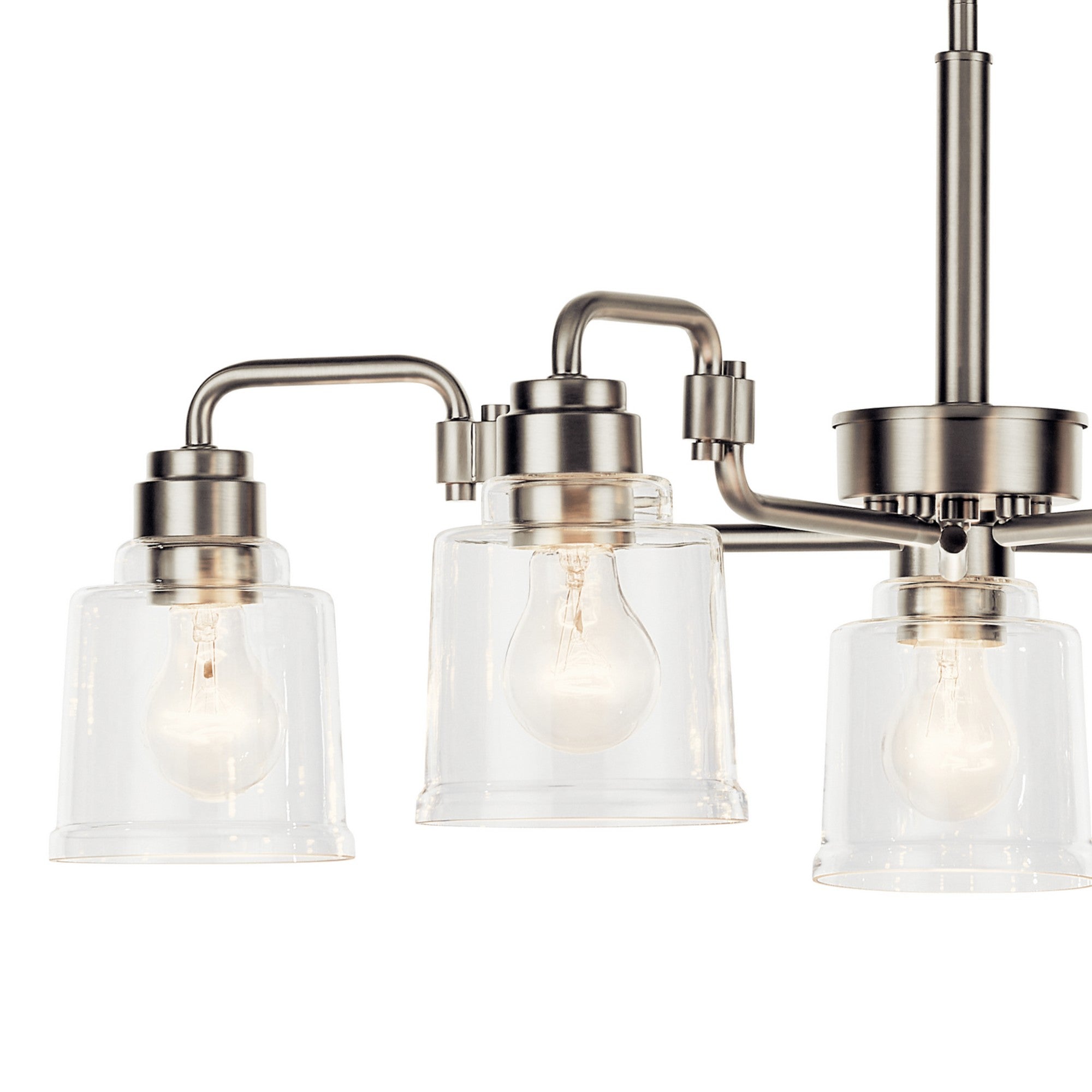 Aivian 30-Inch 5-Light Modern Chandelier with Nickel Finish - Perfect for Dining Room, Bedroom, or Living Room Lighting