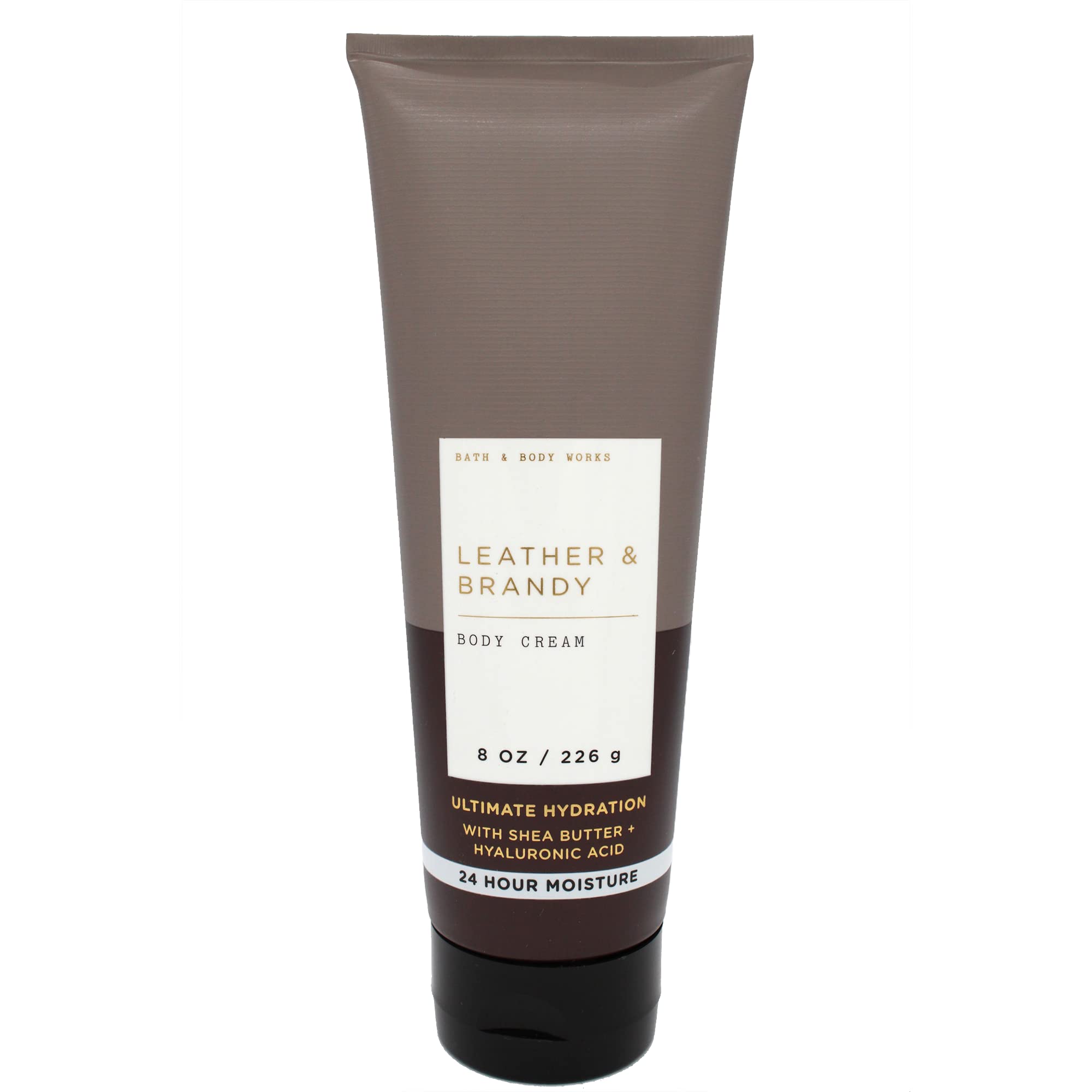 MYT BBW Hydrating Body Cream - Leather & Brandy Scented Moisturizer for Dry Skin, 8oz - Perfect for Winter Skincare & Luxurious Spa Nights at Home
