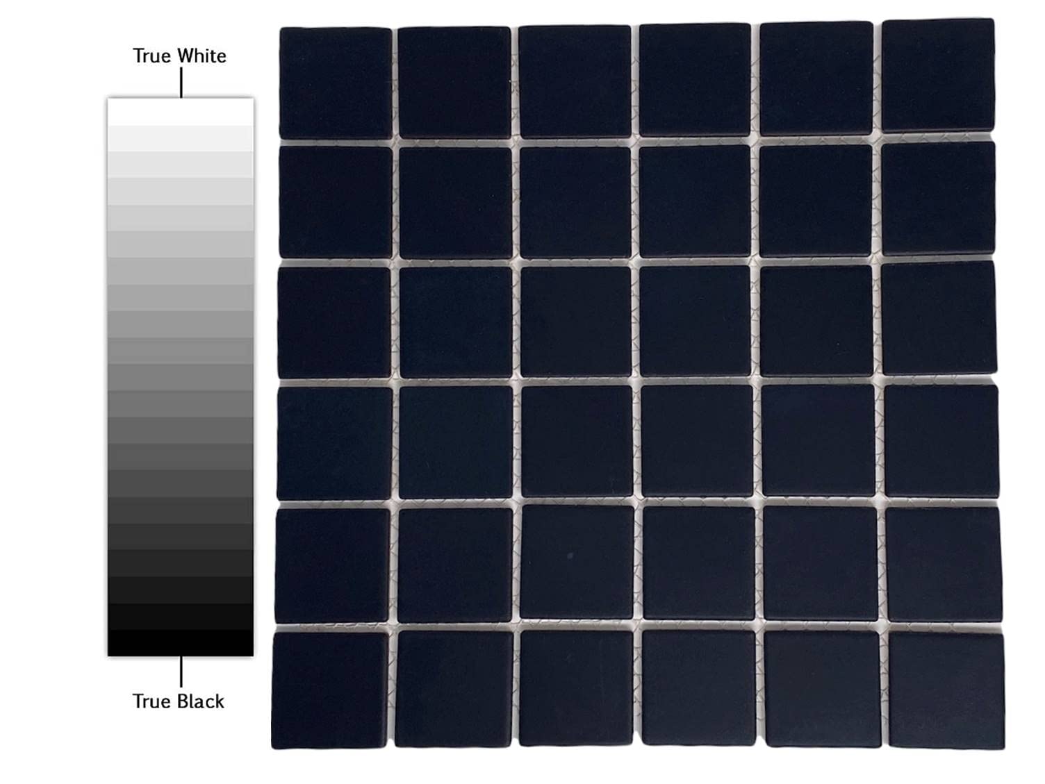 Premium Black Matte Porcelain Mosaic Tiles 2x2 Inch - 12x12 Inch Sheet (5 Pcs/Box) - Ideal for Bathroom, Kitchen Backsplash, Floor & Wall Tile Installation - Waterproof & Durable for Home Renovation Projects
