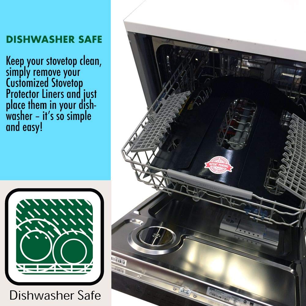 Premium Plus Stove Protectors for GE Gas Range Model PGB960EEJ4ES | Custom Cut & Easy to Clean Stove Liner | Made in USA | Perfect for Kitchen Safety & Countertop Protection
