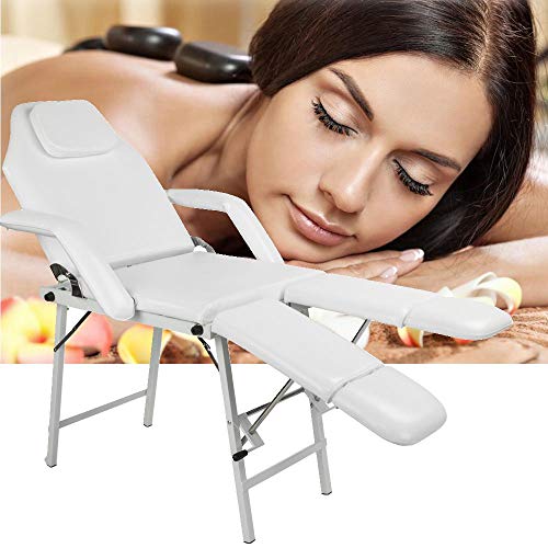 **Professional Adjustable Salon Barber Massage Table with Hydraulic Stool - Facial Acupuncture & Beauty Bed for Spa, Salon, and Home Use**