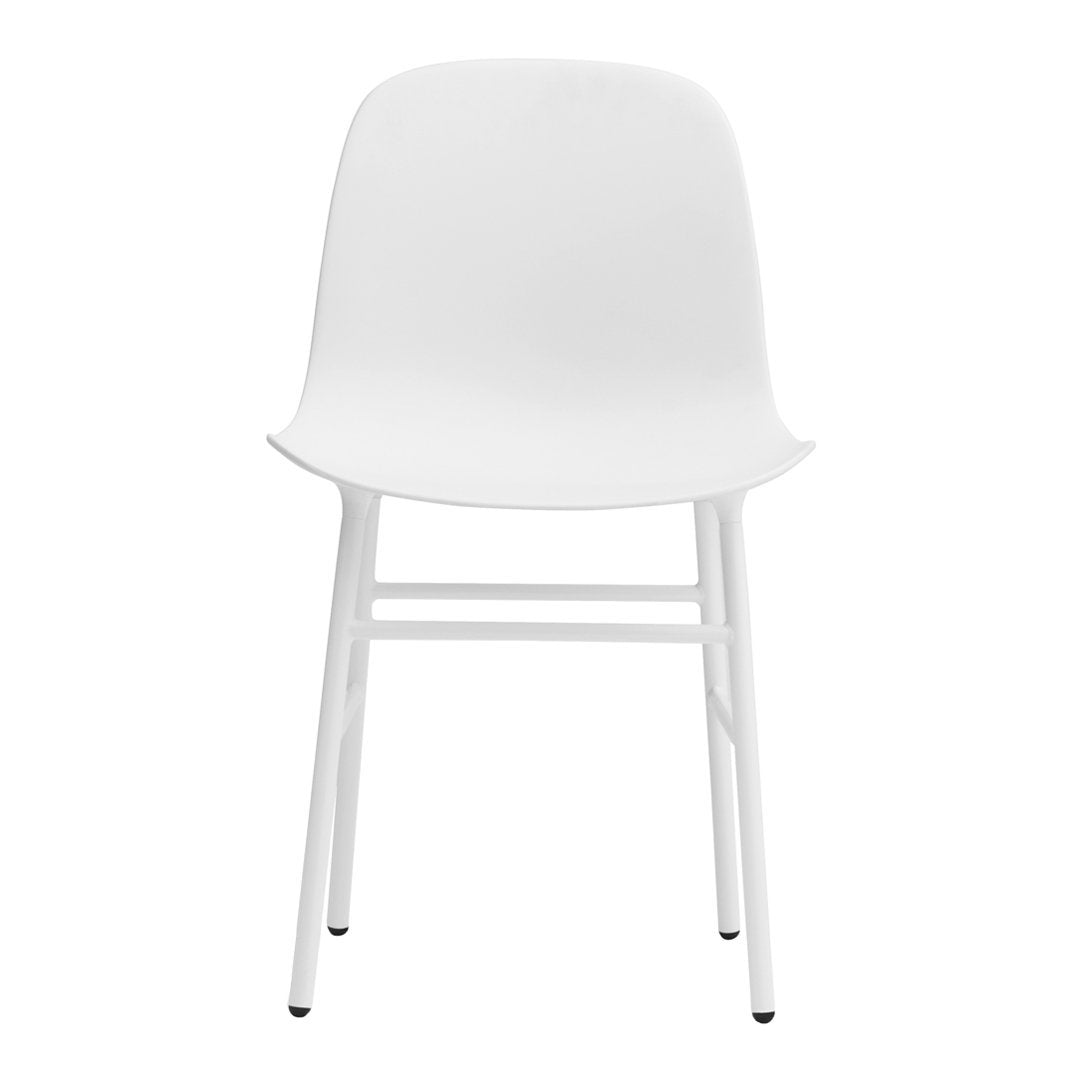 Modern Form Chair with Sturdy Metal Legs - Ergonomic Design for Home, Office & Dining Room Comfort