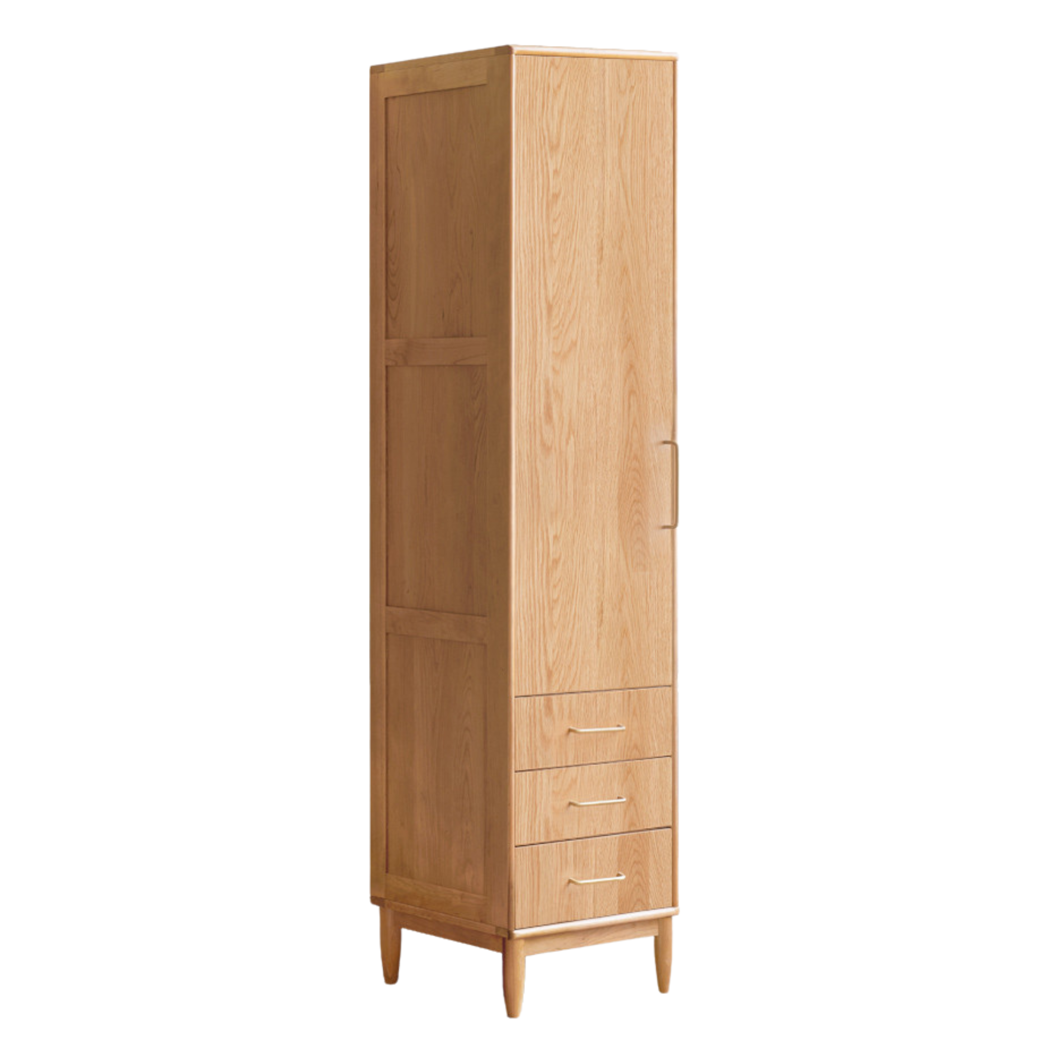 Solid Oak and Cherry Wood Wardrobe - Elegant and Durable Closet for Bedroom, Living Room, or Walk-In Closet Storage
