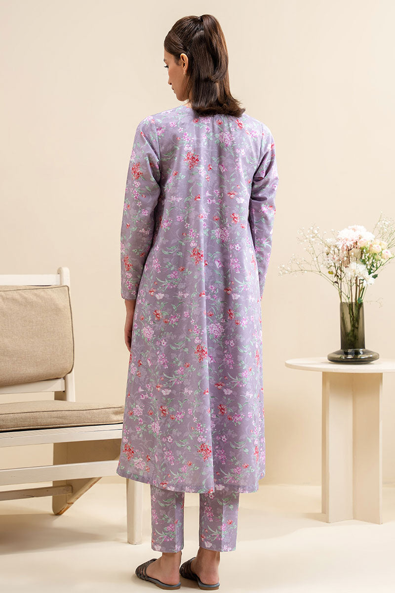 MAUVE HAZE 2-Piece Printed Khaddar Suit Set | Traditional Pakistani Cotton Outfit for Women | Perfect for Weddings, Parties & Special Occasions