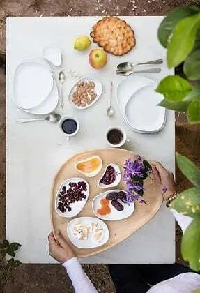 Premium Yayoi Bamboo Serving Tray - Natural Eco-Friendly Wooden Platter for Breakfast, Snacks & Charcuterie | Perfect for Dining, Entertaining & Home Decor
