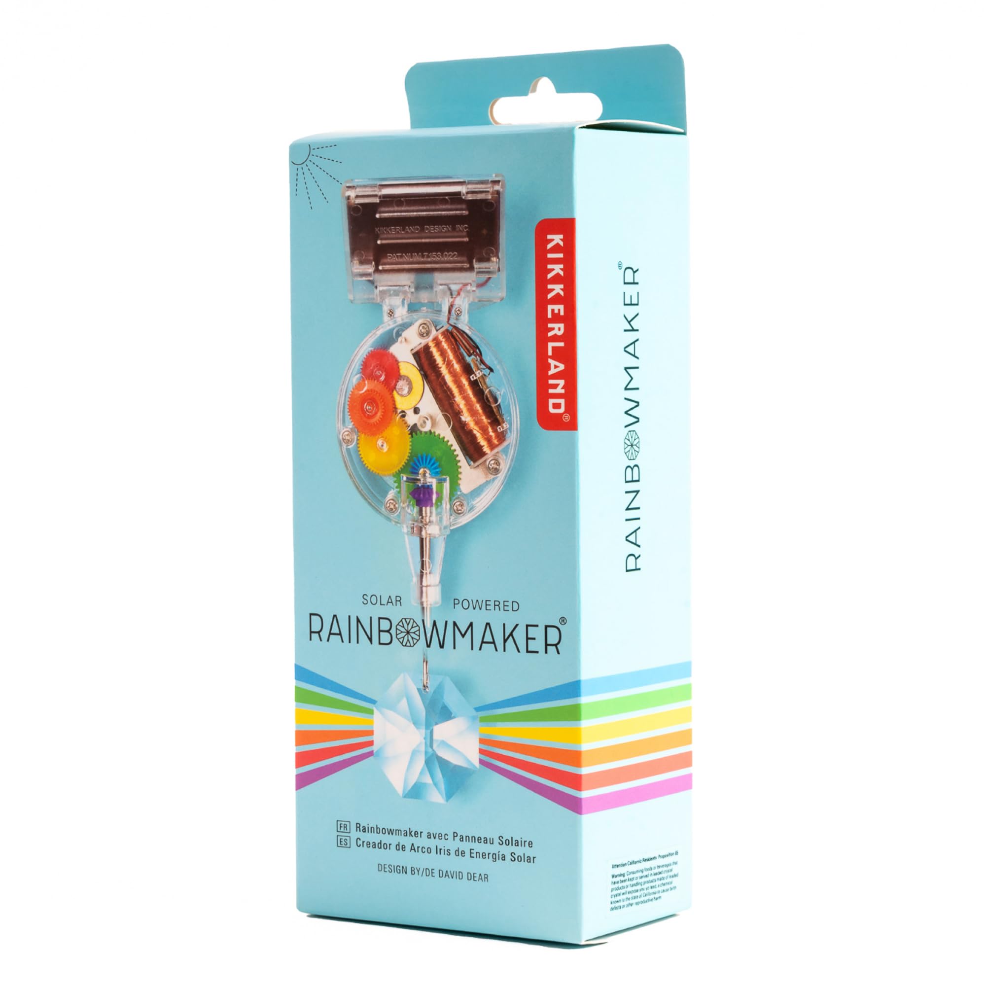 Kikkerland Solar Powered Rainbow Maker – Window Prism Suncatcher for Home Decor, Unique Crystal Gift for Christmas & Birthdays – Creates Beautiful Rainbows in Sunlight – Perfect for Living Rooms, Bedrooms & Kids' Rooms