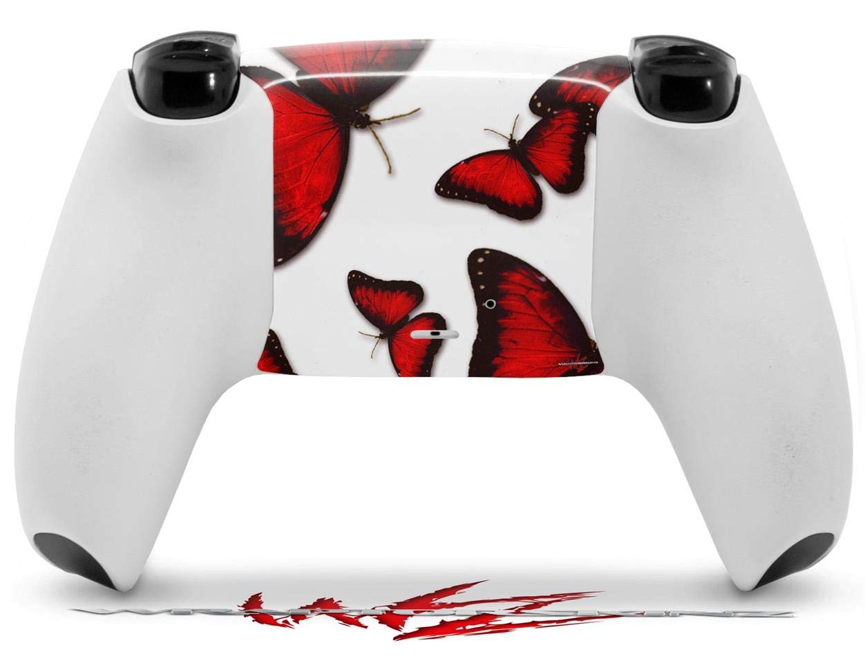 PS5 DualSense Controller Skin Wrap - Butterflies Red for Gaming & Protection
