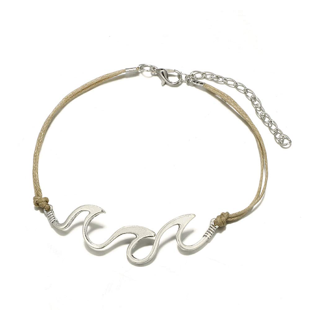 Bohemian Shell Wave Anklet Set - 2 Pcs Conch Leather Foot Chain Jewelry for Women | Perfect for Beach Vacations, Summer Outfits & Boho Fashion Accessories