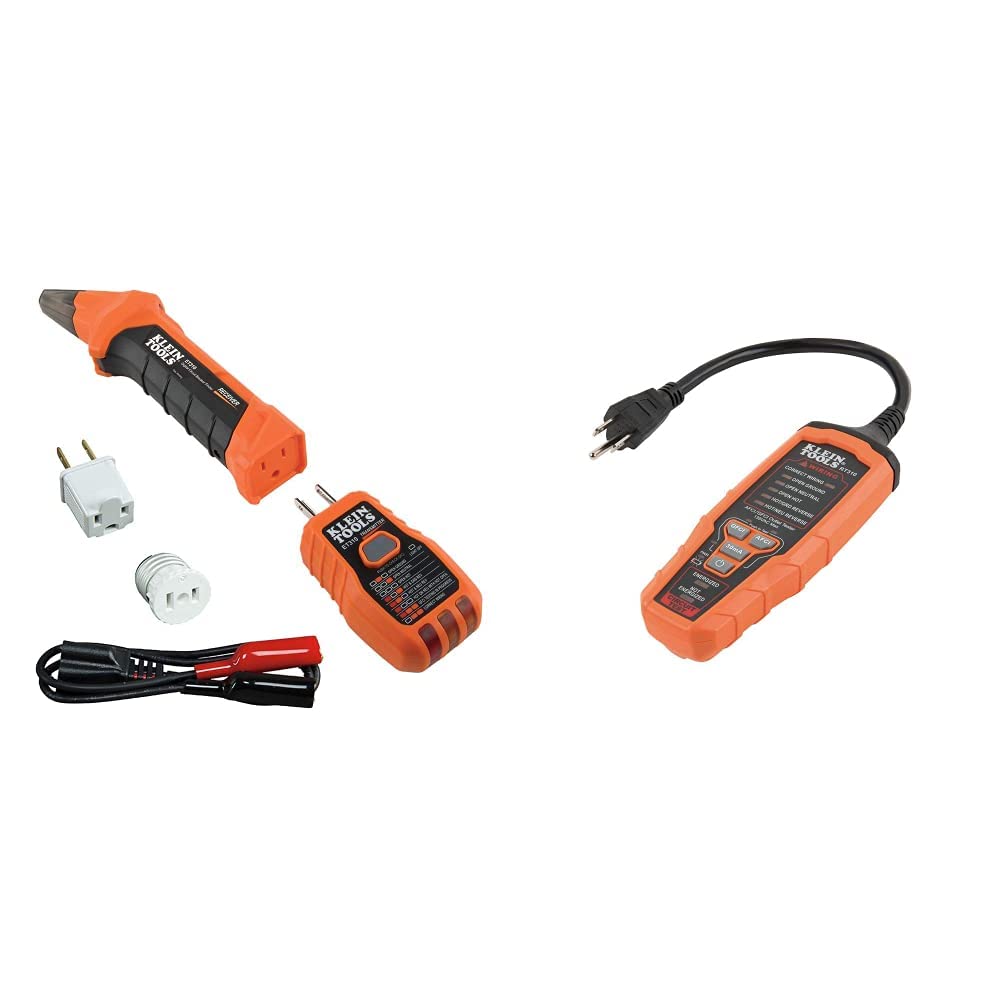 Klein Tools Circuit Breaker & Outlet Tester Kit (2-Piece) - Professional Electrical Testing Equipment for Home, Office & Industrial Use