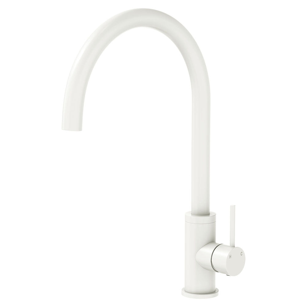 Fienza 228105MW Kaya Single-Handle Bathroom Sink Faucet in Matte White - Perfect for Modern Vanities & Powder Rooms