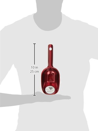 Platinum Pets 8-Ounce Stainless Steel Pet Food Scoop - Candy Apple Red (FDSCP8RED) | Durable Dog & Cat Food Measuring Cup for Dry Kibble, Treats & Bird Seed - Perfect for Pet Bowls, Storage Containers & Travel