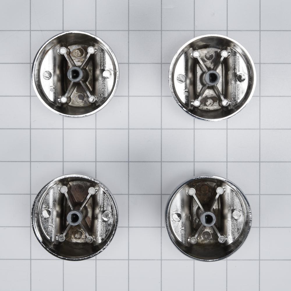 Amana W10231702 Premium Range Stove Knob Kit - Replacement Parts for Gas & Electric Stoves, Ovens (Set of 4) - Perfect for Kitchen Upgrades & Appliance Repair