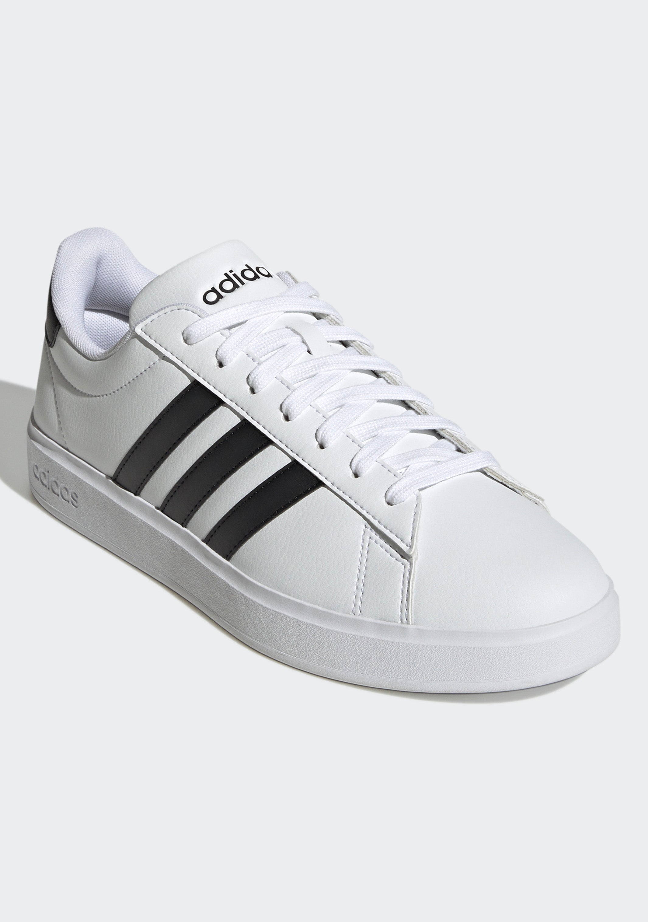 Adidas Men’s Grand Court 2.0 Sneakers - Comfortable Casual Shoes for Walking, Running & Gym - White/Black Tennis Shoes for Men