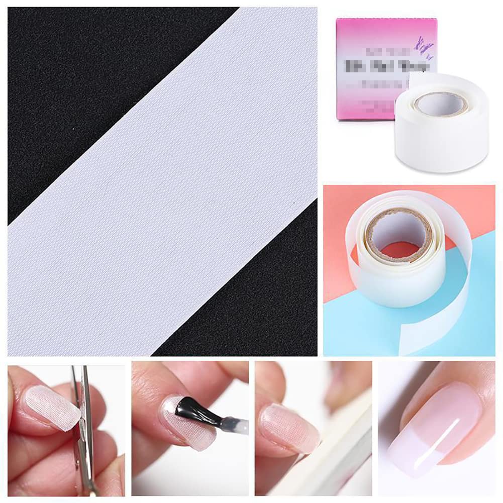 GSHLLO 3 Rolls Self-Adhesive Silk Nail Wraps for Nail Extensions & Repairs - Fiberglass Nail Protector Stickers for Stronger Nails - DIY Nail Art Tools for Home Salon & Professional Use - Perfect for Manicures, Pedicures, and Nail Enhancements