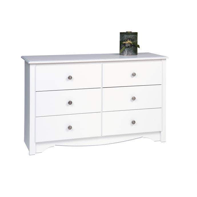 Sonoma Children’s 6 Drawer Dresser - White, Gray & Natural Wood Finishes | Sturdy Kids Storage Furniture for Bedroom, Nursery & Playroom Organization
