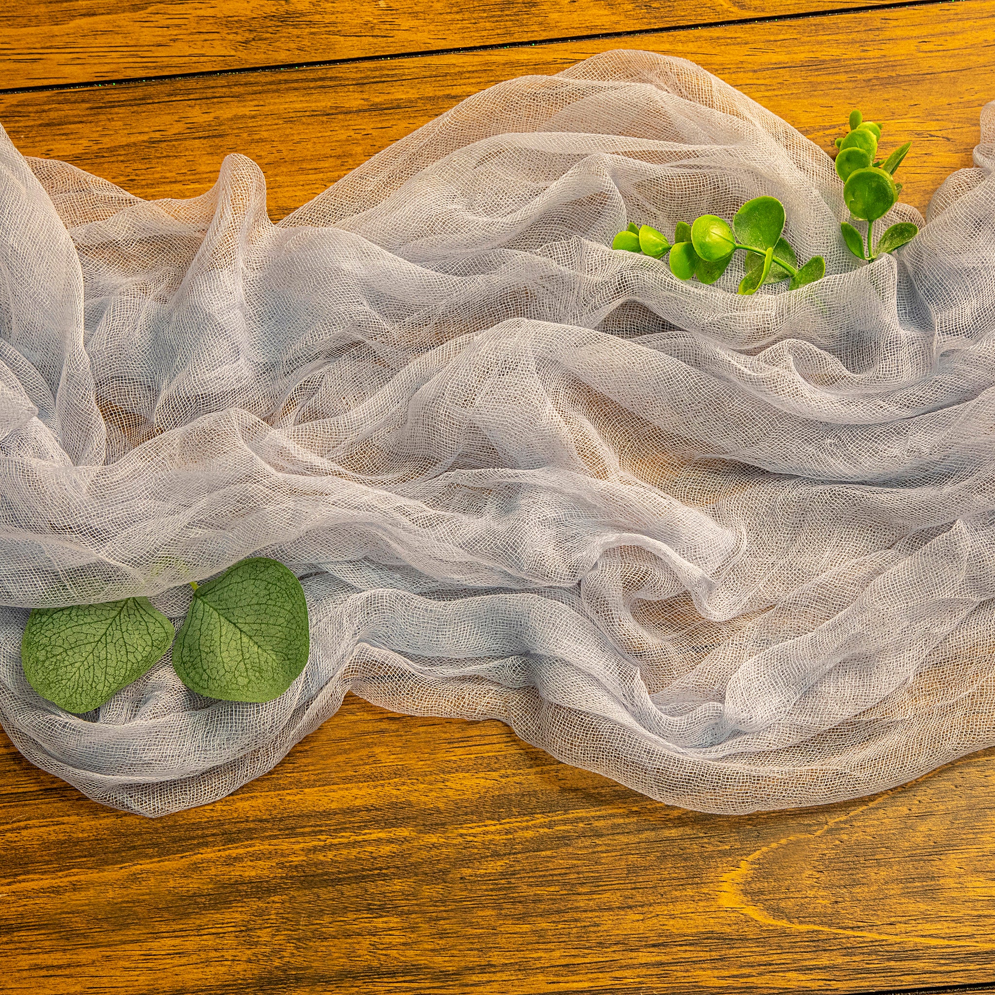 Premium Cheesecloth Table Runner - 18 x 16ft Dusty Blue Rustic Wedding Decor, Farmhouse Dining Table Cover, Boho Party Backdrop, Kitchen & Event Decoration