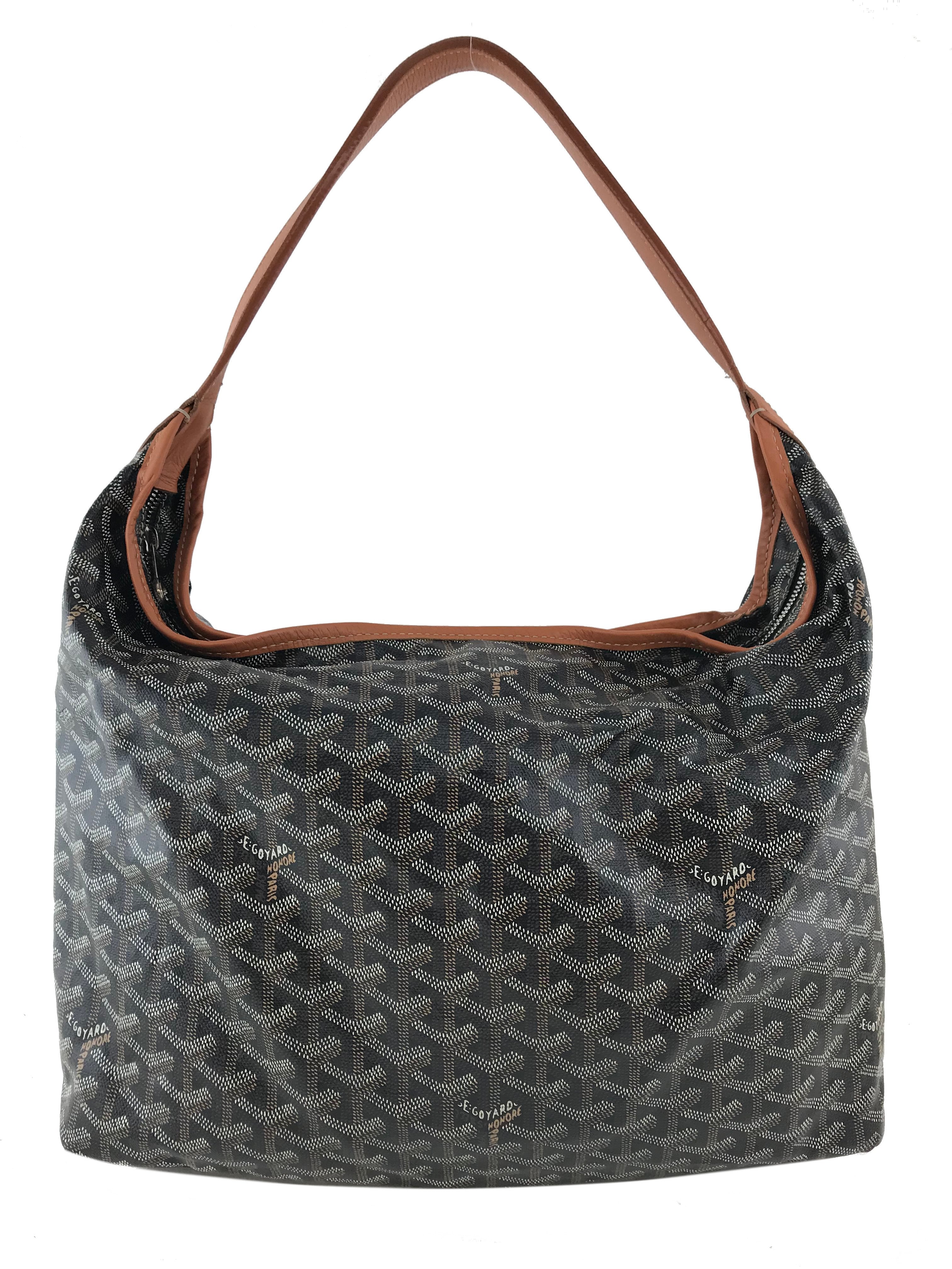 Goyard Chevron Fidji Zip Hobo Bag - Luxury Leather Shoulder Handbag for Women | Perfect for Work, Travel & Everyday Use