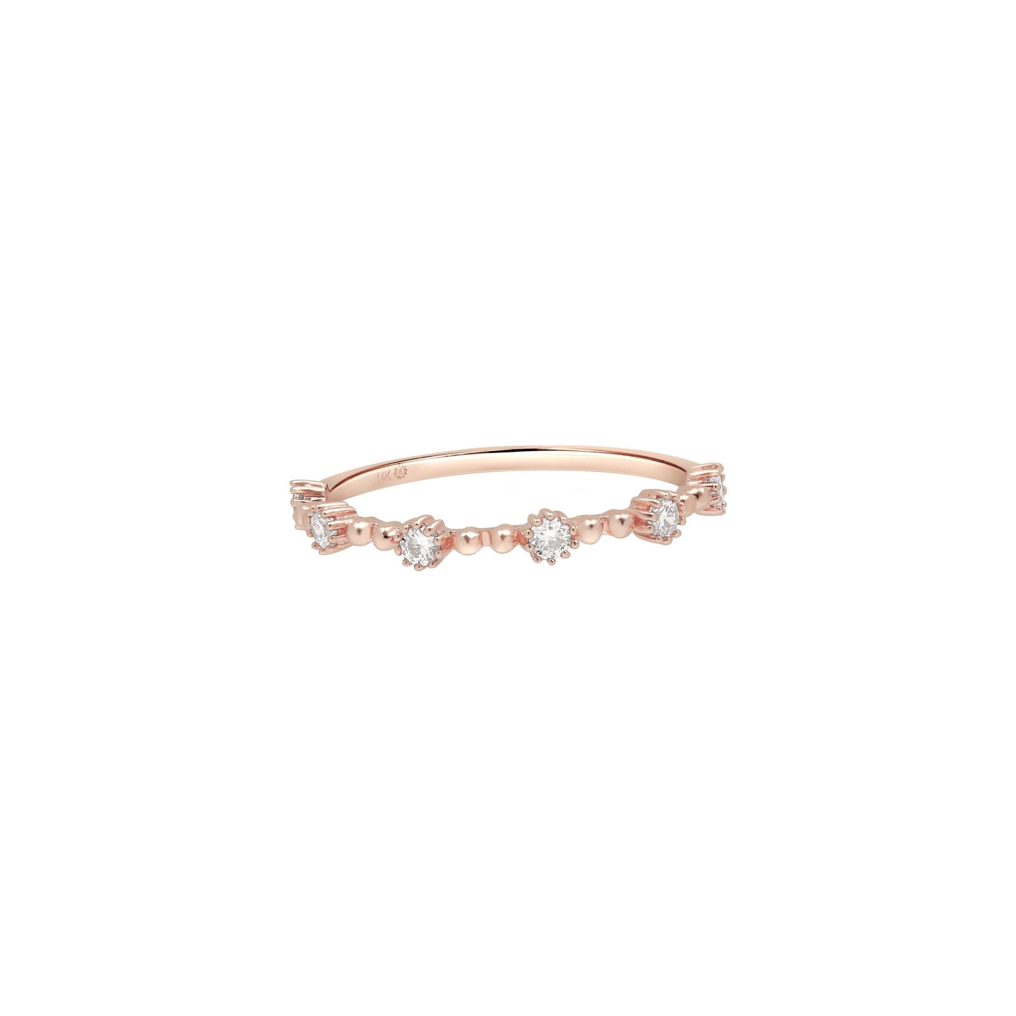 14K Rose Gold Diamond Eternity Band for Women - Sparkling Wedding Ring, Anniversary Gift, or Special Occasion Jewelry - Perfect for Bridal, Date Nights & Formal Events